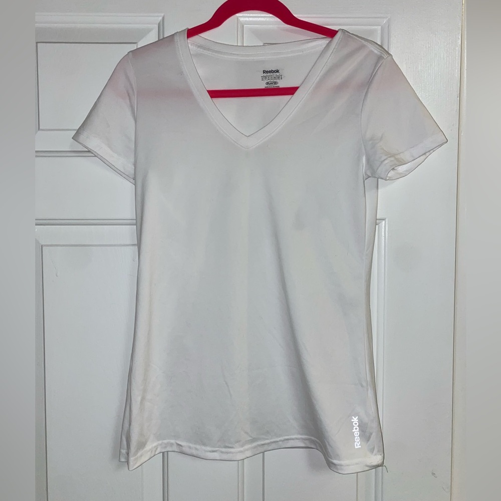 Reebok White Fitted Short Sleeve Tee